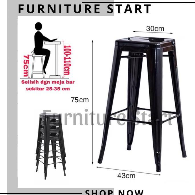 kursi besi cafe tinggi 75cm Furniture
