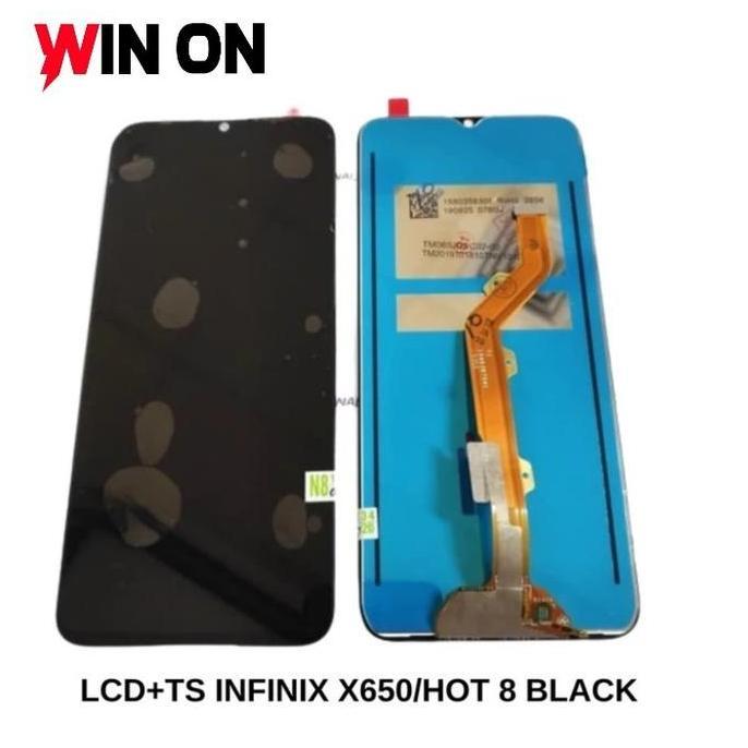 Lcd touchscreen infinix hot 8 / lcd 1set Infinix hot 8 original hitam