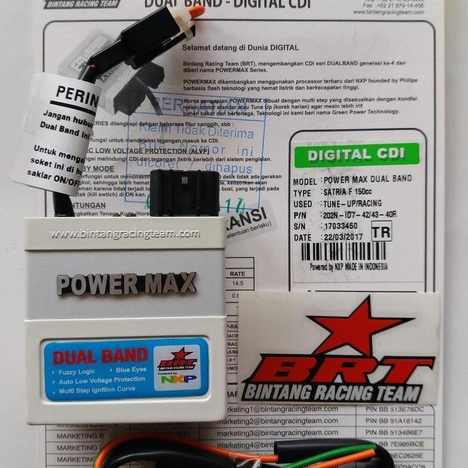 Bintang Racing Team CDI BRT Power Max Dualband untuk SATRIA FU 150 TR Motor Dital CDI dengan Fuzzy L