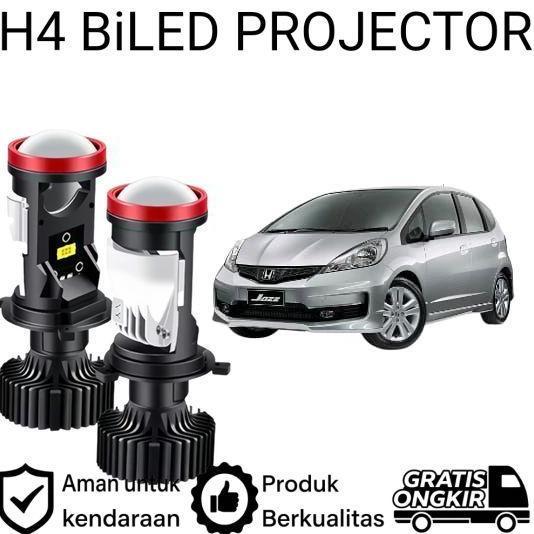 Original 2Pcs Lampu Utama Led H4 Projector High Power Mobil Honda Jazz Ge8 2008 2013