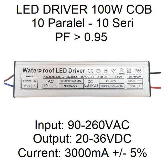 Zaito- Led Driver 100W 3000Ma Dc20-36V Wp Pf 0.95