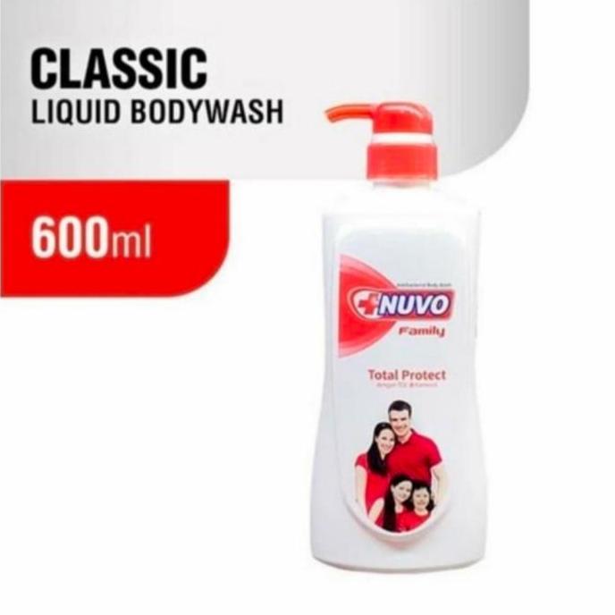 Bersihh- Nuvo Body Sh Sabun Mandi Cair 600Ml Botol Pump Nuvo