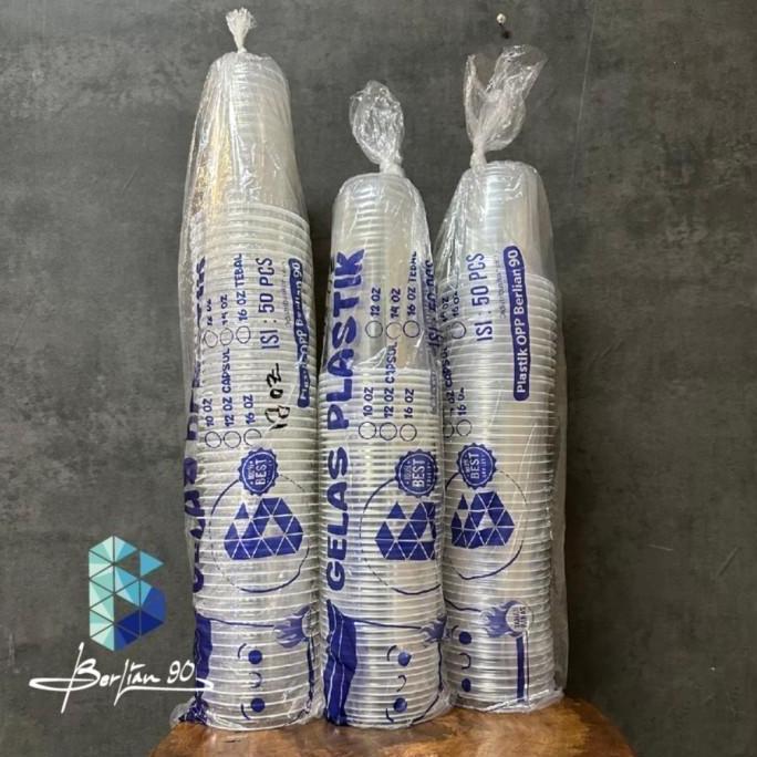 Whynot99- Gelas Plastik 18 Oz Datar / Gelas Jus 18 Oz / Cup 18 Oz