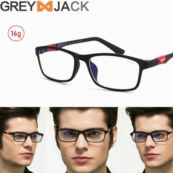 Dellx- Grey Jack Kacamata Anti Radiasi Blueray Tv Dan Anti Uv Bf-132