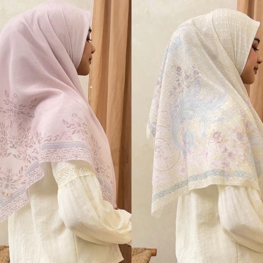 Arinta - Segi Empat Voal Motif Premium Pattern Scarf