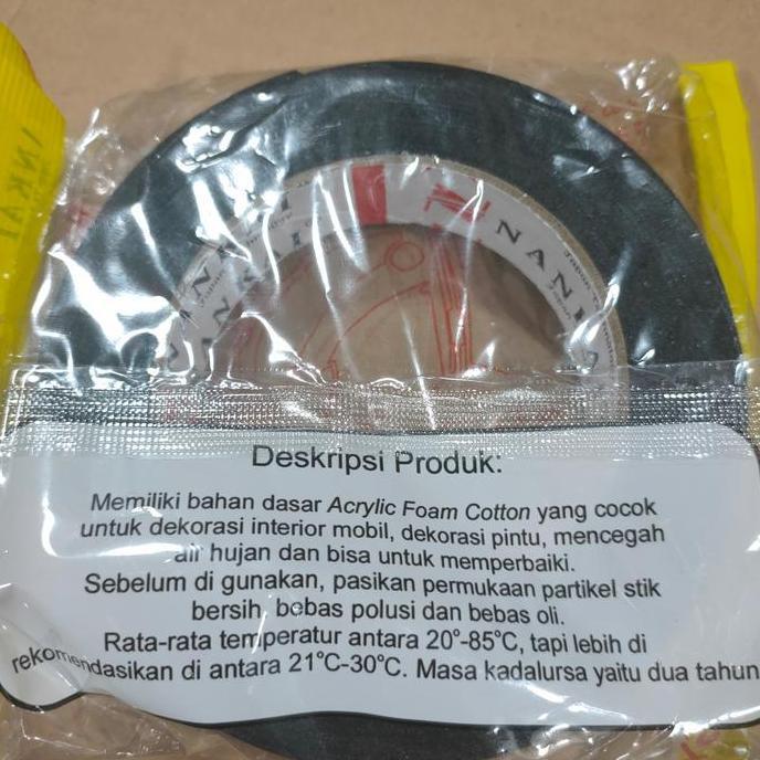 double tape hijau tebal kuat daya rekat lengket awet