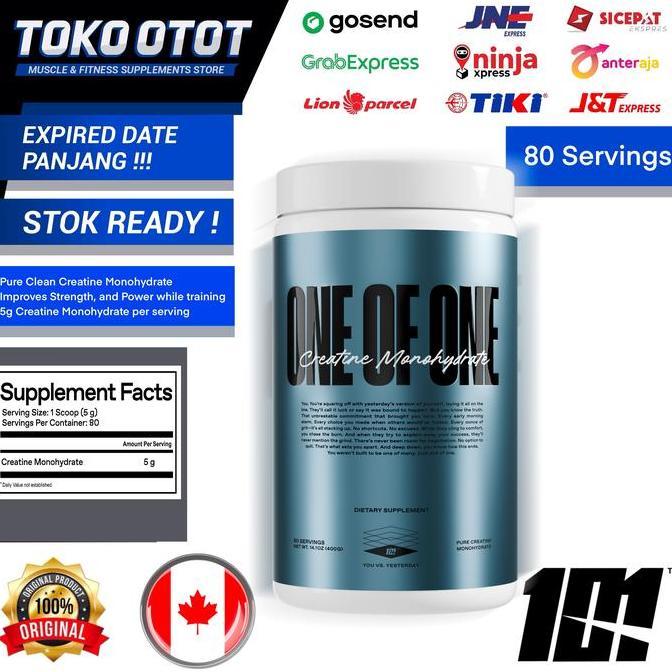 One Of One Pure Creatine Monohydrate Unflavored 80 Servings 400Gr Recovery Boost Strength Power Supp