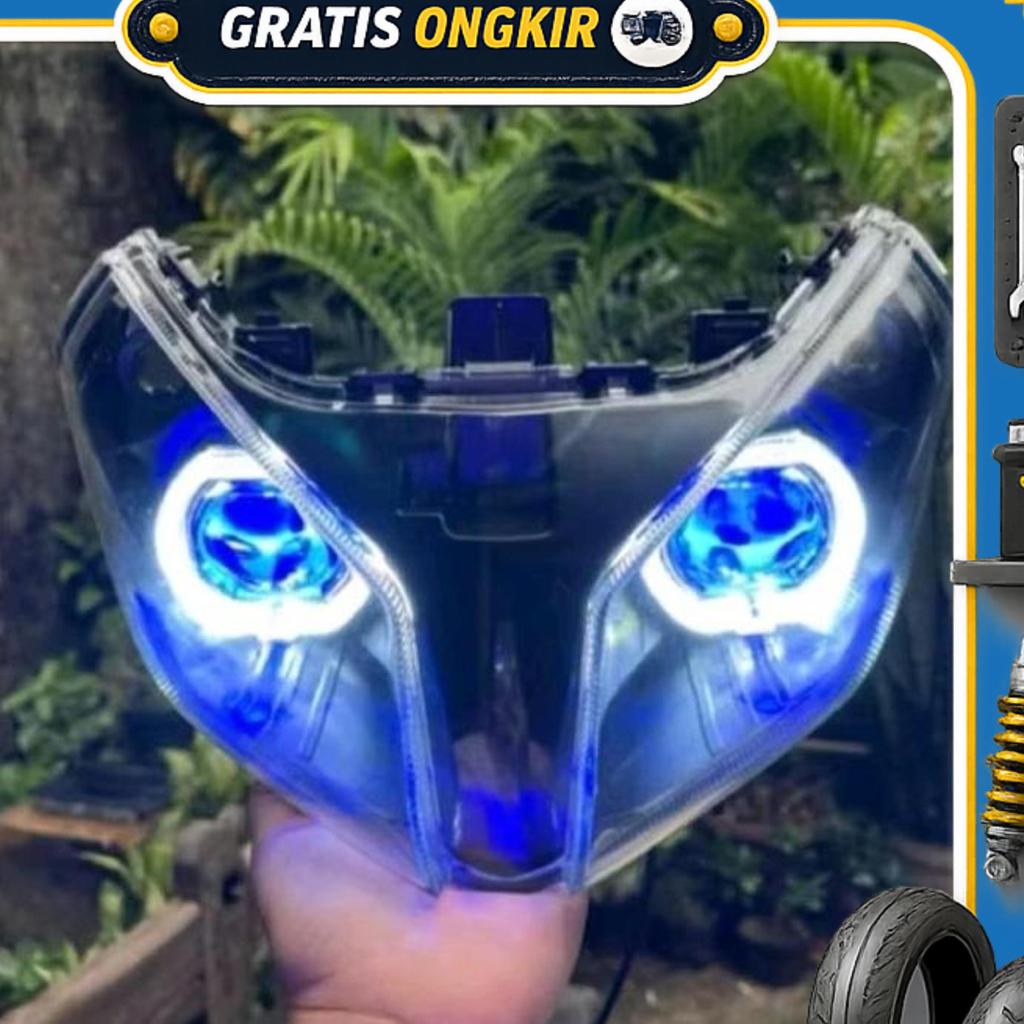 Reflektor Lampu Depan Biled 2,5 Inch Untuk Honda Vario 110 Karbu Sinar Terang Dengan Desain Led