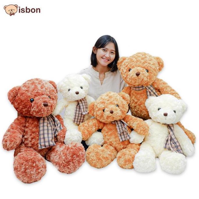 Boneka Teddy Bear Istana Boneka Snail Tan With Ribbon SNI Istana Boneka