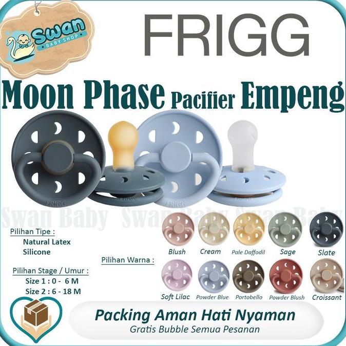 puppy_yq / FRIGG Moon Phase Natural Rubber Pacifier / Moon Phase Silicone Paci Diskon