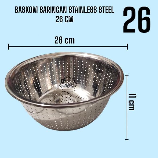 baskom saringan baskom lubang baskom tirisan stainless steel Diskon