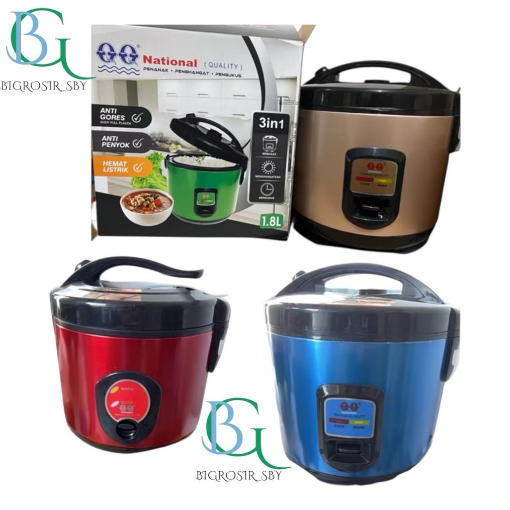 MAGIC COM QQ NATIONAL 1,8LITER / PENANAK NASI 3IN1 / RICE COOKER 1,8L SNI SPL49