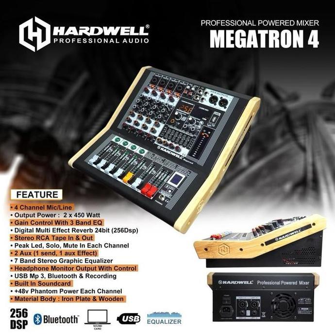 Power Mixer 4 Channel Hardwell Megatron 4 Original