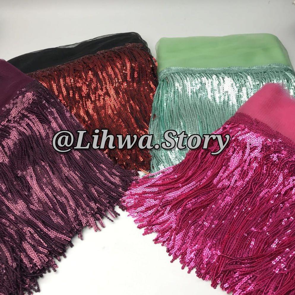 AYYA - RENDA RUMBAI PAYET RENDA JUNTAI RENDA RUMBAI BELLY DANCE FRINGED RUMBAI