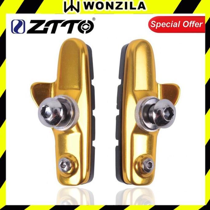ZTTO U Brake Shoe Karet Kampas Rem Sepeda Lipat Roadbike Gold