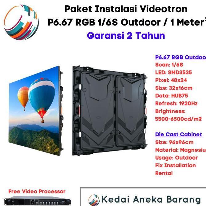 PAKET LED VIDEOTRON P6.6 P6 OUTDOOR KABINET CABINET DIE CAST 96X96 AG27