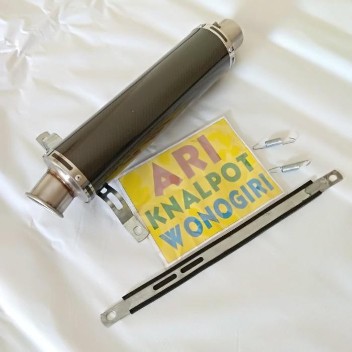Silencer Knalpot Racing Polos Karbon Bulat Silencer Saja Bulat Foto Motor Motorcycle Original Dan Te