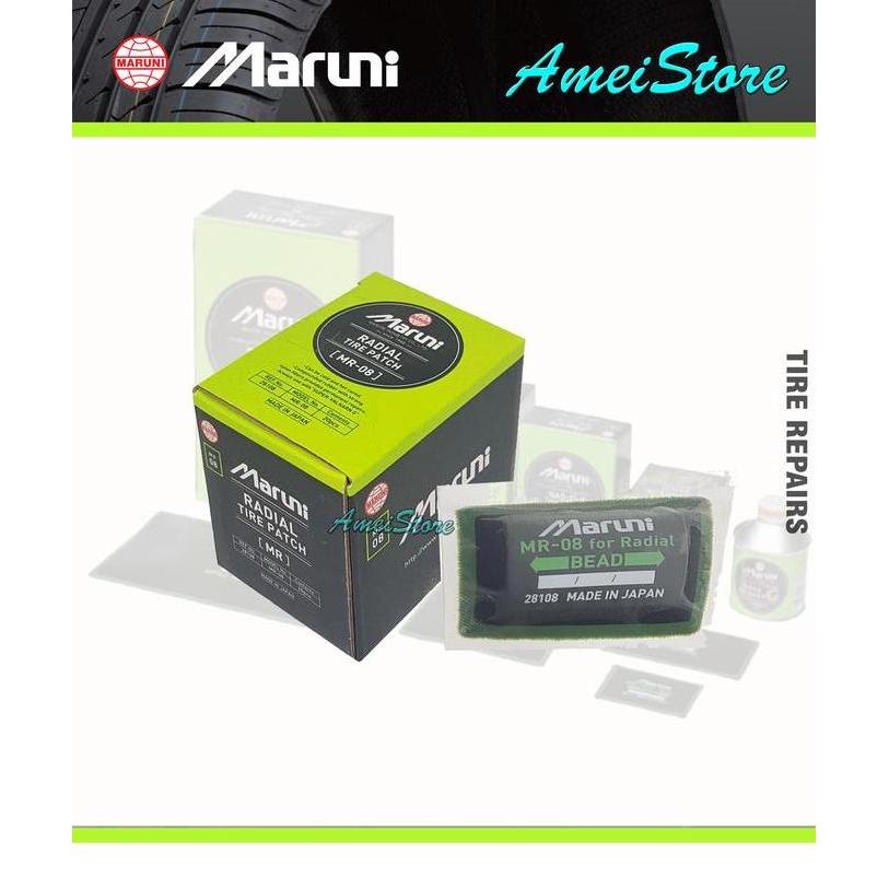 MARUNI RADIAL TIRE PATCH MR-08 (48 X 68 MM) ISI 20PCS/BOX - KARET TAMBAL BAN TUBELESS