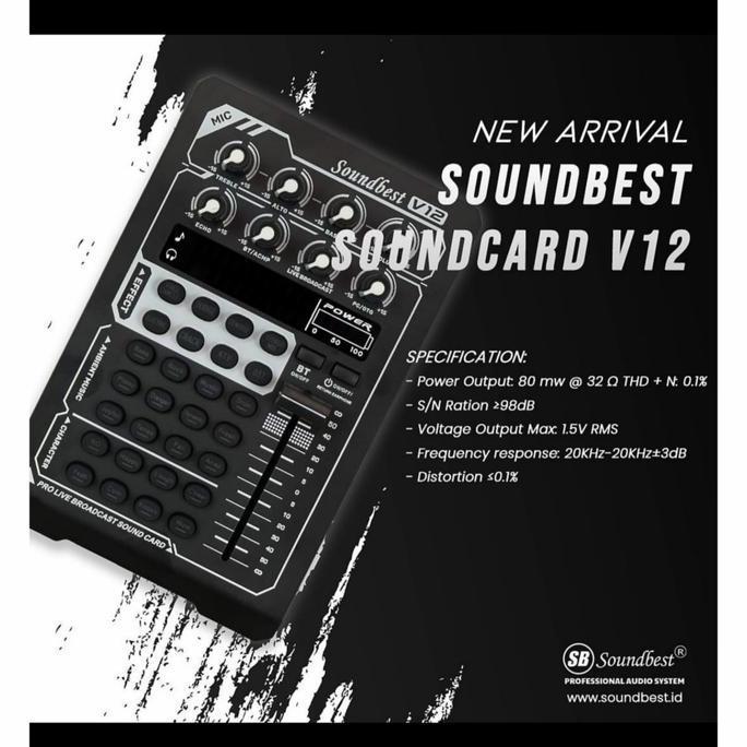 ORIGINAL SOUNDCARD SOUNDBEST V12 / V12 LIVE STREAMING YOUTUBE BIGOLIVE