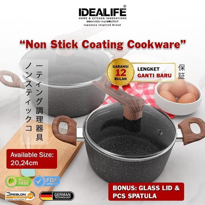 IDEALIFE - Casserole Cookware - Panci Casserole (24cm) IL-24CR