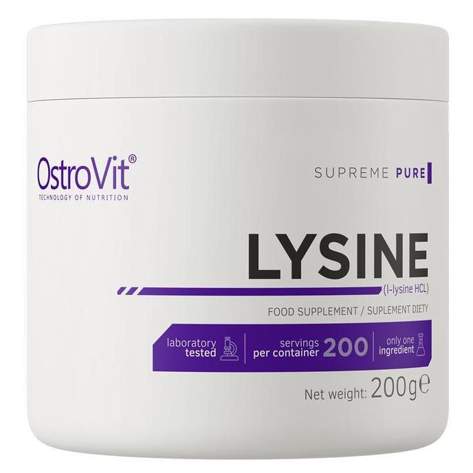 Ostrovit Lysine 200G Natural Bubuk Serbuk Asam Amino Acid Lisin 1000Mg Bcaa Suplemen Fitnes Gym Atle