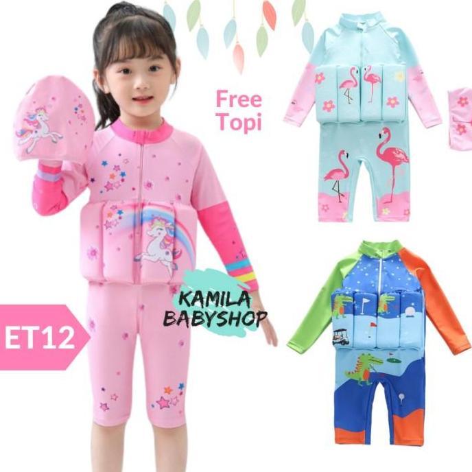 Baju Renang Anak Pelampung Baju Renang pelampung 2in1 plus pelampung