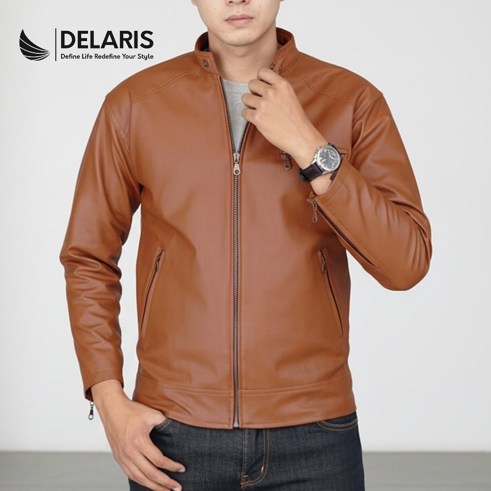 premium delaris jaket kulit pria classic style viena leather