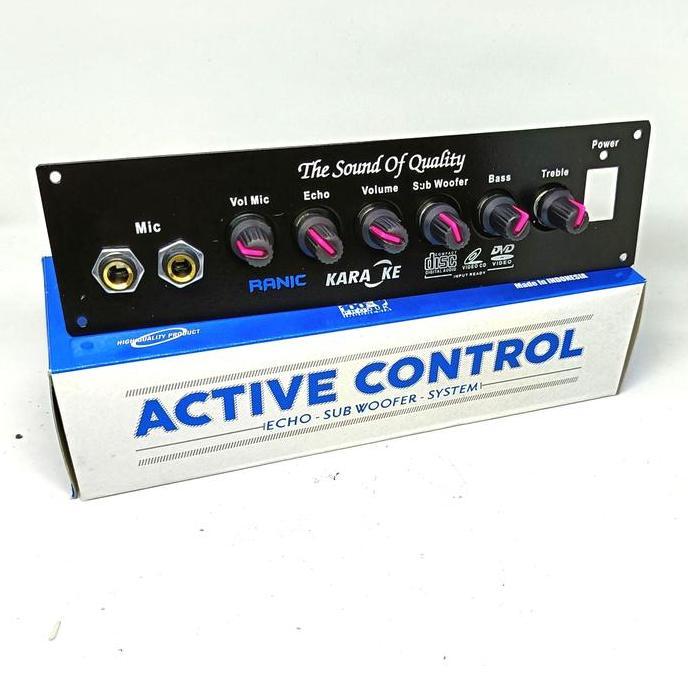 TC TONE CONTROL STEREO AKTIF AKTIVE SUBWOOFER 2 MIC ECHO + PANEL DEPAN TKEDRO