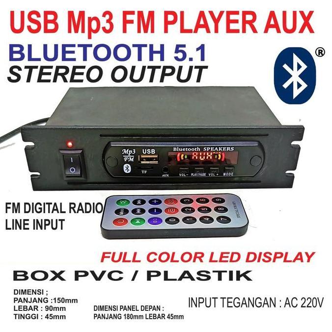 JADI PVC USB MP3 PLAYER BLUETOOTH AUDIO AUX TF CARD FM RADIO TKEDRO