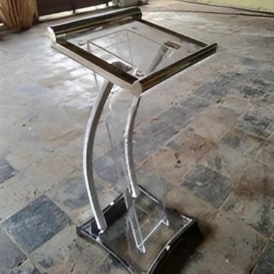 Mimbar Podium Gereja Podium Pulpits Minimalis Stainless Akrilik Bening