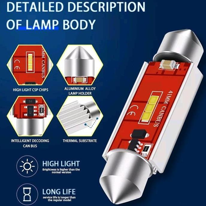 Lampu Kabin mobil Festoon 28mm csp 1860 plafon bagasi