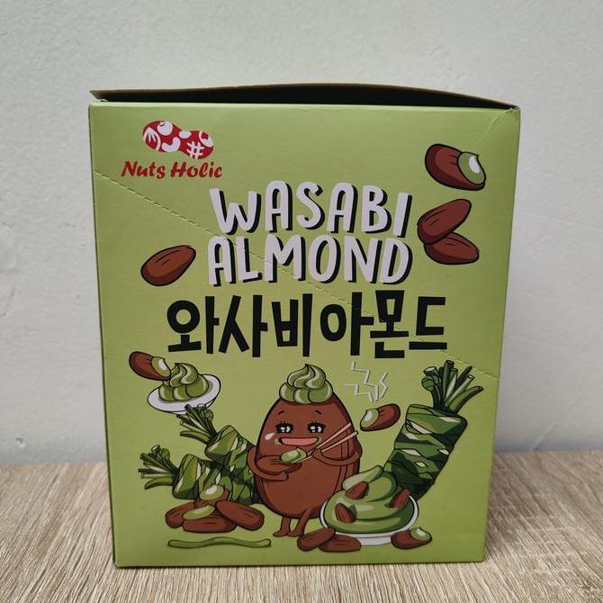 Nuts Holic Wasabi Almond 1 box (8pcs) - Snack Kacang Wasabi Korea