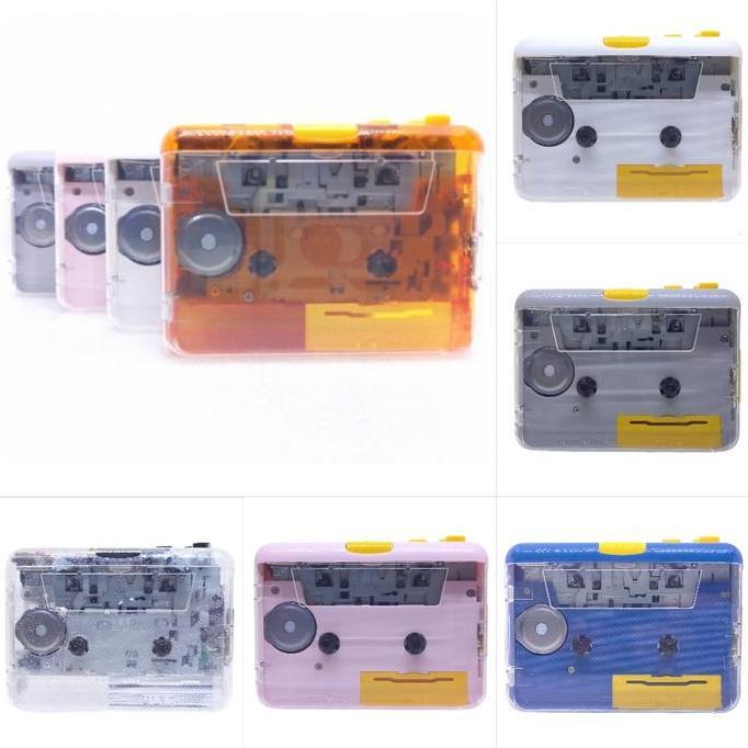 TERBARU - walkman stereo cassette portable tape player kaset pita - transparan
