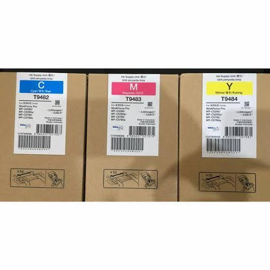 Tinta Epson T948 Color - Tinta Printer WF C5290 WF C5790 Original