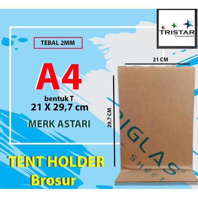 Akrilik MC tent holder standing A4/ brosur A4