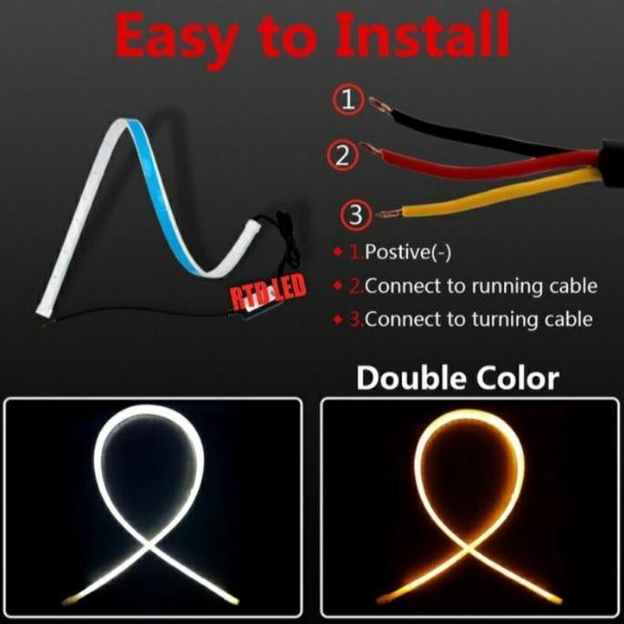 sidoomart / Lampu Alis Mobil LED DRL Sen Running Toyota VIOS Sepasang Headlamp Diskon