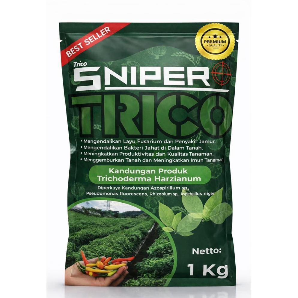 Tricosniper 1kg Trichoderma Harzianum + PGPR (Pengendali Jamur Fusarium dan Antraknosa)