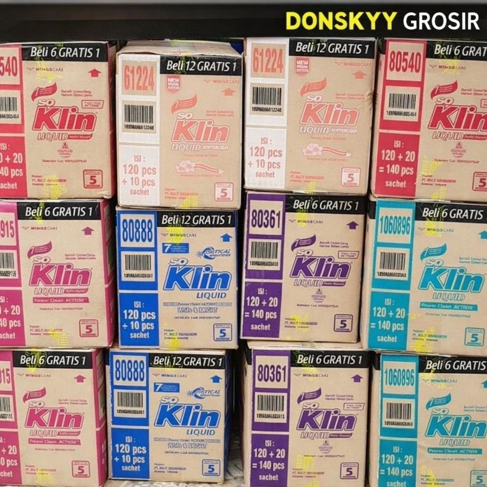 SOKLIN LIQUID CAIR @500 SACHET 1 DUS 22ML ISI 120+10 = 130 Sachet | SOKLIN LIQUID @500 1 DUS 20 ML I
