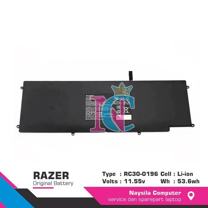 Rc30-0196 Baterai Original Razer Blade Stealth Rz09-0168 2016 / 2017