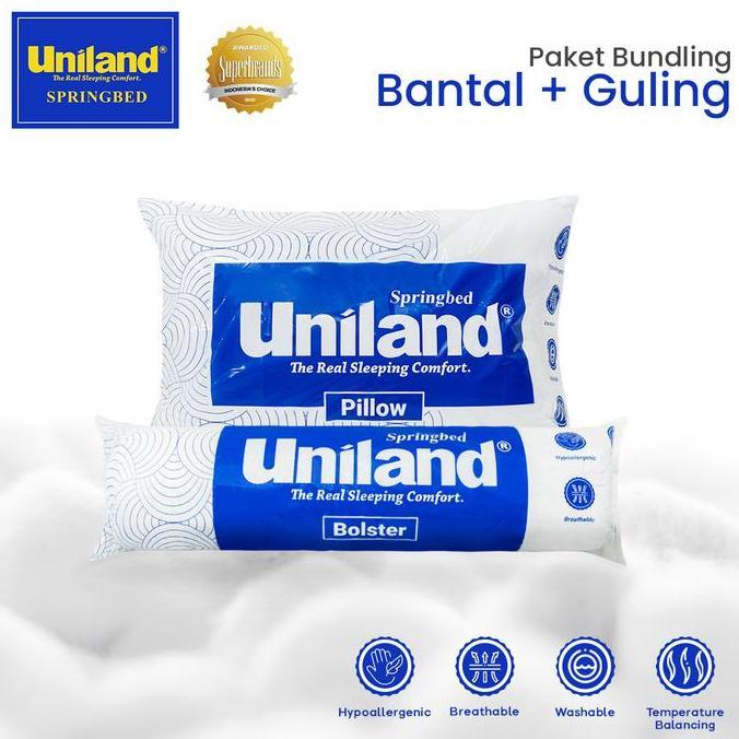 NEW Bundling Uniland Bantal Dacron Silicon + Guling Dacron Silicon