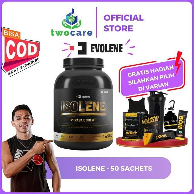 Evolene Isolene Isolate Whey Isolate 50 Sachets Bpom