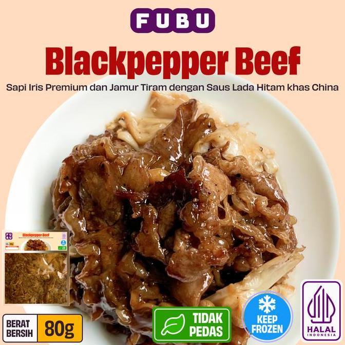 ferdinanecer - fubu blackpepper beef - sapi iris lada hitam dengan jamur tiram ala cina - satu porsi