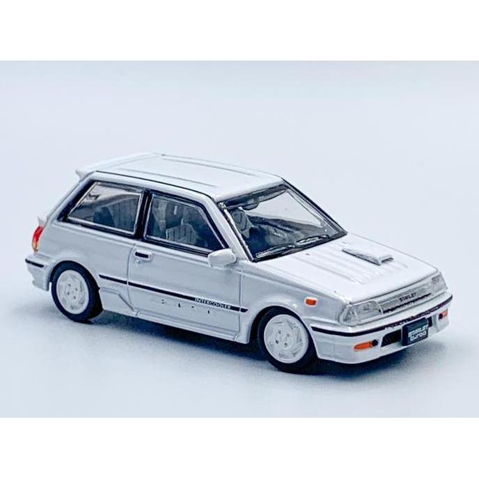 Scale 64 Diecast BM Creations Toyota 1988 Starlet Turbo-S EP71 White