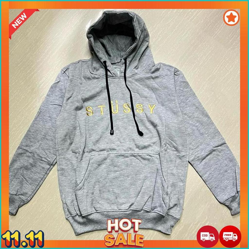 Jaket Hoodie Switer Logo Bordir Cewek Cowok Putih Hijau Army Abu Termurah [D5]