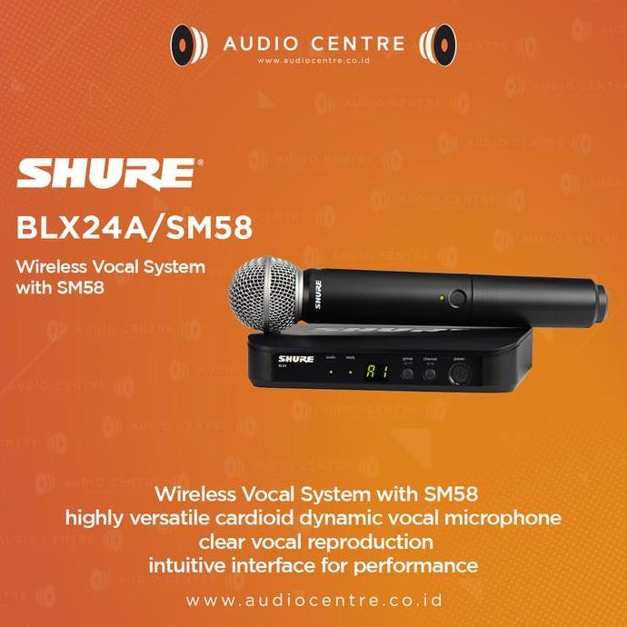 SHURE BLX24/SM58 BLX24 SM58 WIRELESS MICROPHONE