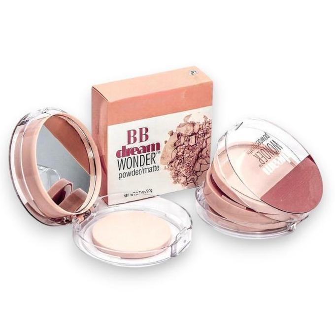 ismahan_seller - [satu pcs] bedak 2in1 foundation bb dream wonder compact powder