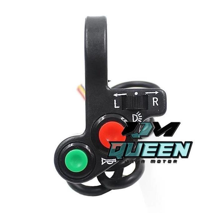 Saklar Mini Model L Swich Kiri 2Tombol Sen On/Off Lampu Breket Stang Universal Motor Mega Pro Tiger 