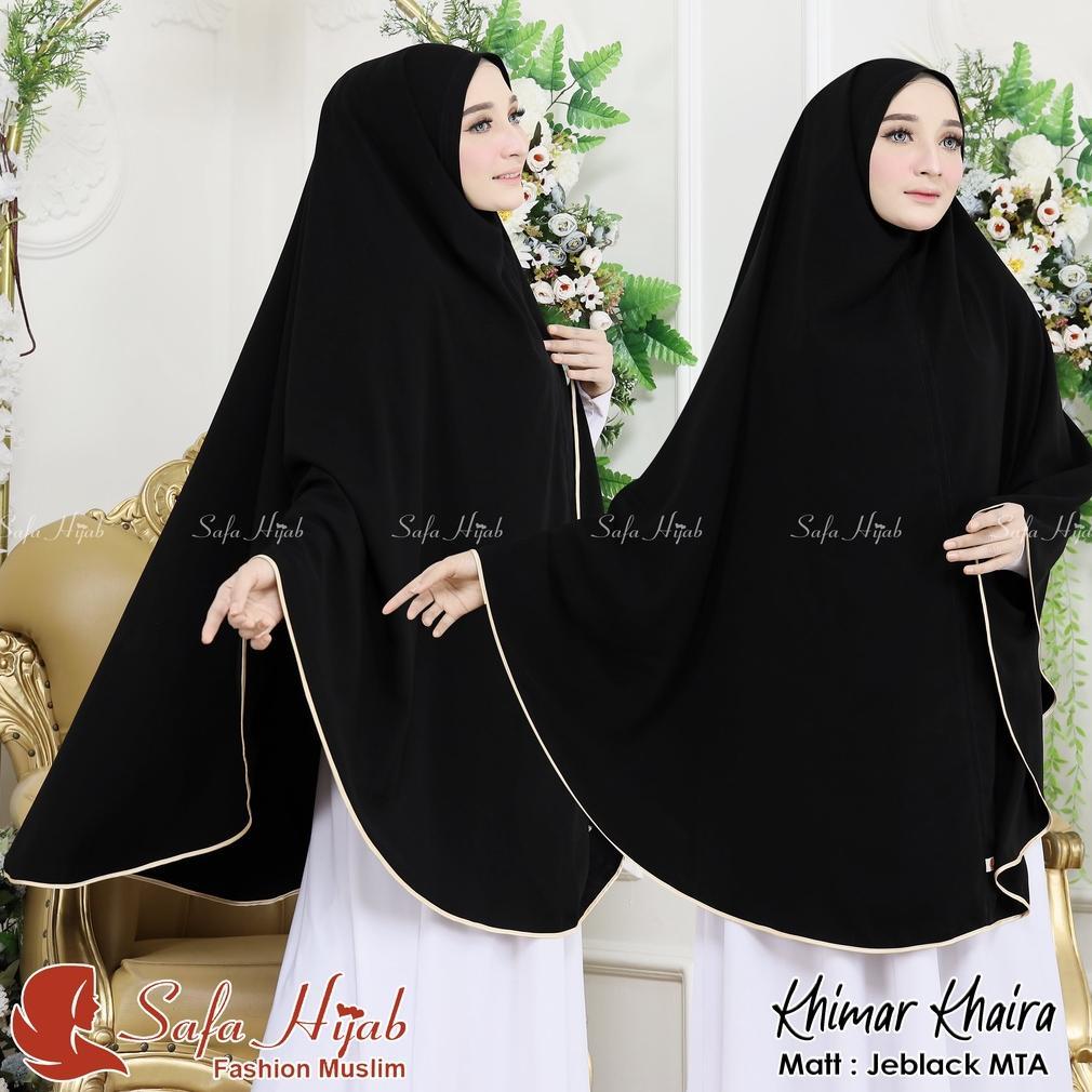 FLASH SALE KHIMAR JUMBO SYAR'I JETBLACK MTA SYAR'I JUMBO ORYGINAL LIST PITA WARNA/POLOS SUPER CANTIK
