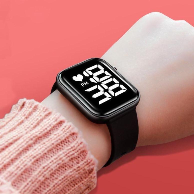 OFFICIAL KS JAM TANGAN LED DIGITAL PRIA WANITA RUBBER ELECTRONIC FASHION COUPLE ANAK REMAJA PREMIUM 