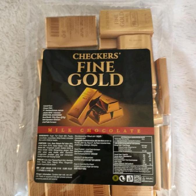 Checkers Milk Chocolate Fine Gold/Coklat Susu 300 gr